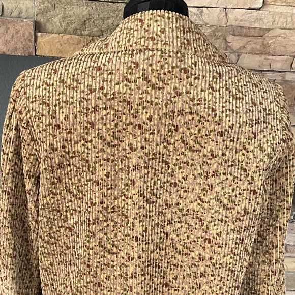 VTG 60s Indie Academia Corduroy Blazer Artsy Hipster Soft Wale Speckled Brown L - Picture 8 of 10